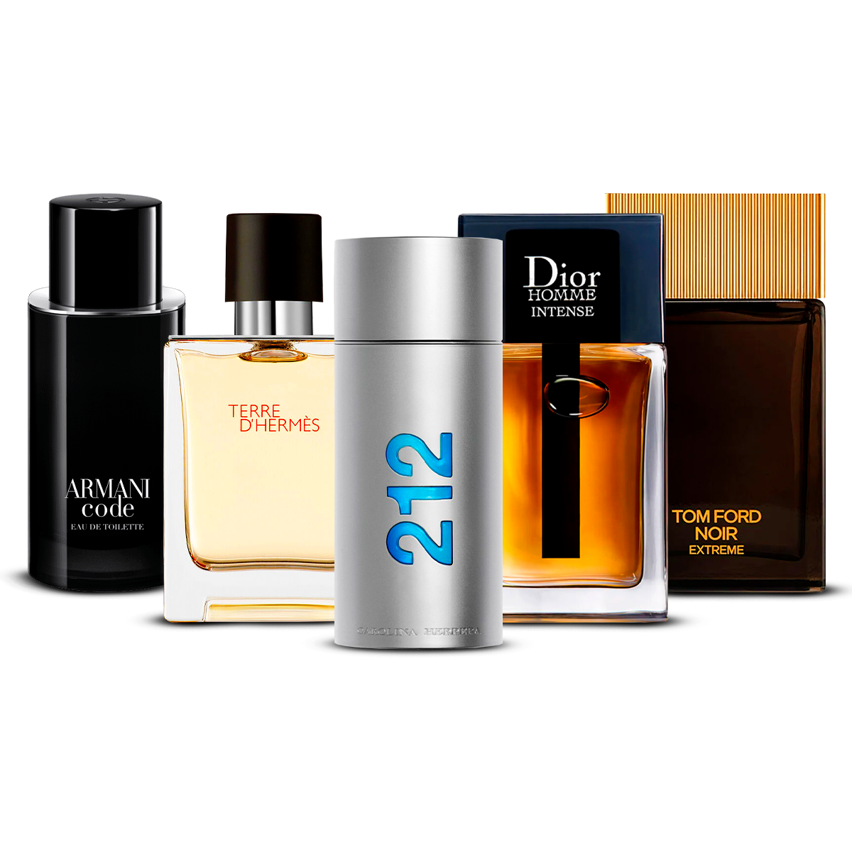 Zestaw 5 Perfum | Armani Code + Invictus + Dior Homme Intense + Bleu de Chanel + Terre d'Hermès