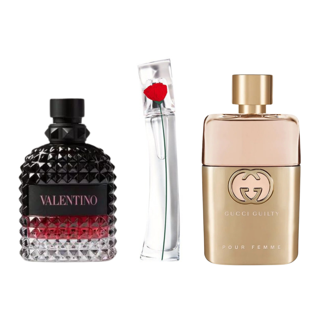 Zestaw 3 Perfum | Gucci Guilty + Valentino Donna Intense + Flower