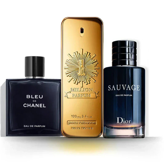 Zestaw 3 Perfum | Bleu de Chanel + Sauvage + 1 Million
